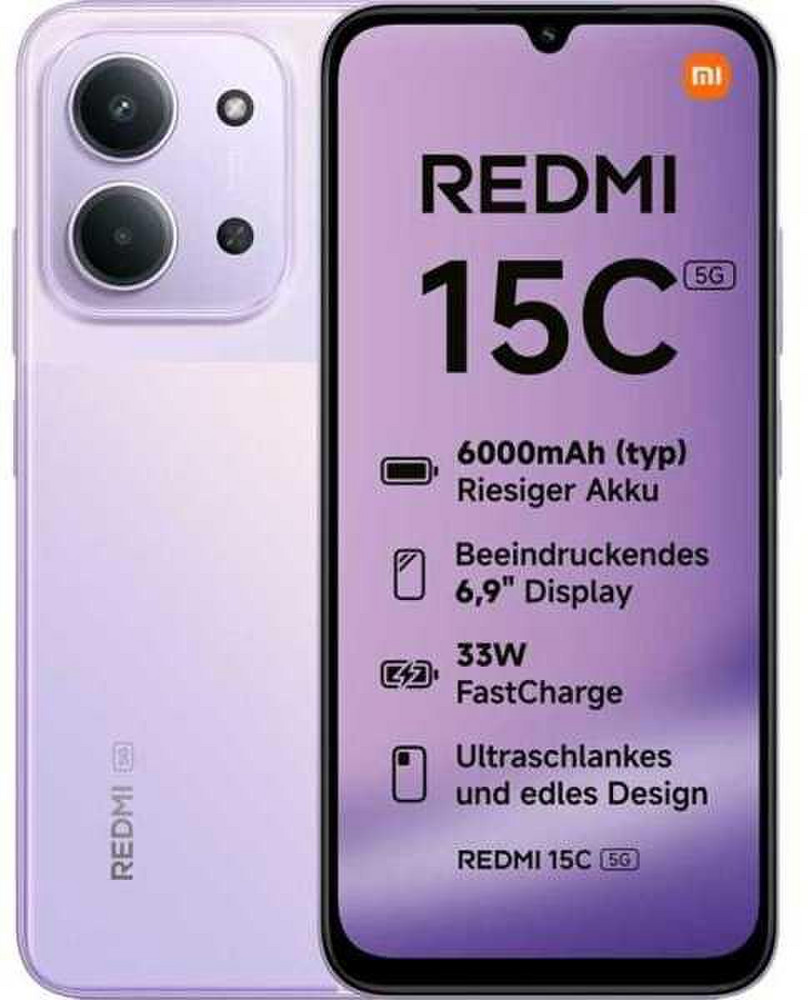Nuo 123 €] Xiaomi Redmi 15C 256GB Dusk Purple (Violetinis) | Kainos.lt