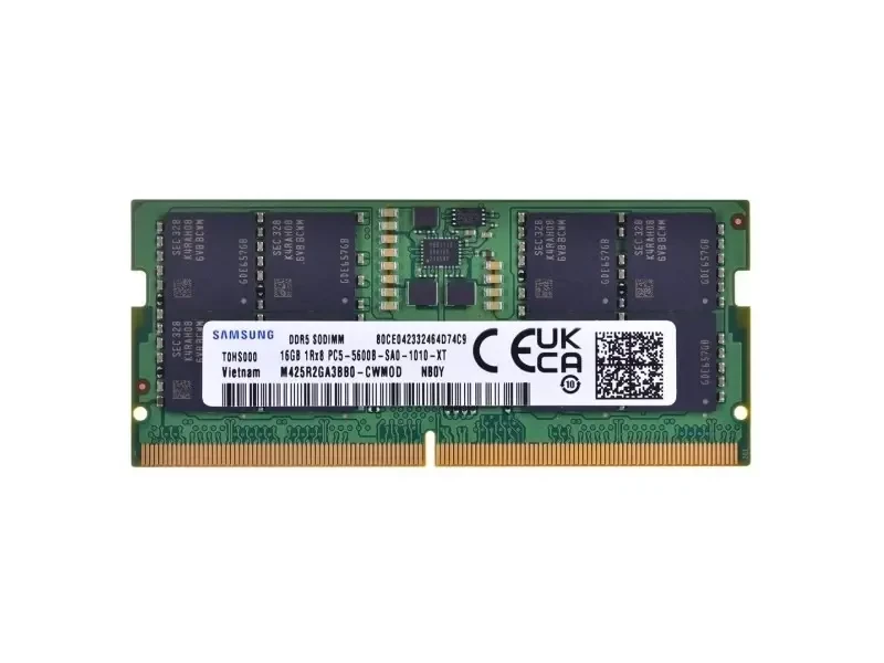 SAMSUNG DDR5 16GB 1Rx8 ⑵ Samsung Enterprise SO-DIMM 16GB DDR5 5600MHz CL40 1Rx8 Bulk