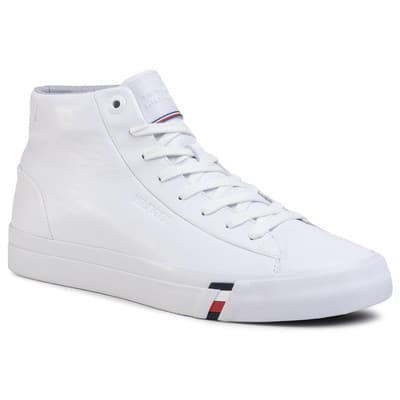 tommy hilfiger corporate leather sneaker high