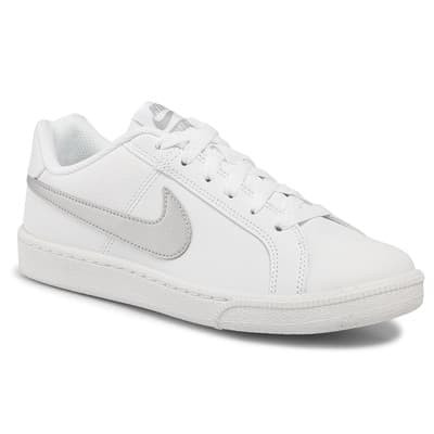 nike court royale white silver