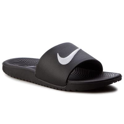 nike kawa slide white black