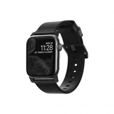 Nuo 0.00 €] Nomad Modern Strap for Apple Watch 42mm/44mm - Black  Leather/Black Hardware | Kainos.lt