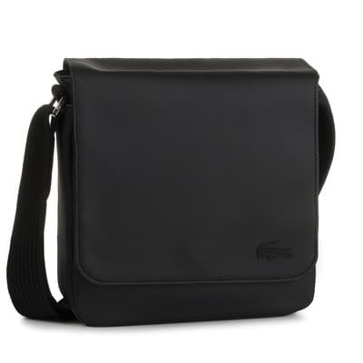 black lacoste flap bag