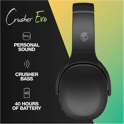 Nuo 125.03 €] Skullcandy Crusher Evo True Black (Juodos) | Kainos.lt