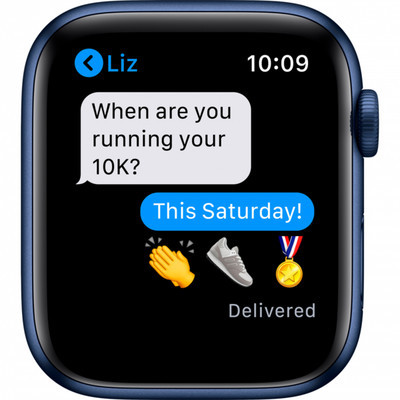 Nuo 369 €] Apple Watch 6 GPS 44mm Blue Aluminium Case with Deep Navy Sport  Band | Kainos.lt