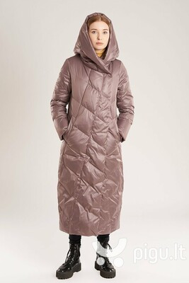 Finally Manufacturer Awaken Nuo €] Ilgas pūkinis paltas moterims, rožinis | Kainos.lt