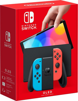 Nuo 416 00 Nintendo Switch Oled Su Neon Red Ir Neon Blue Joy Con Kainos Lt