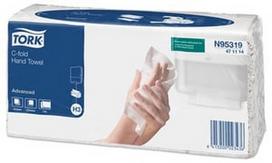 Popieriniai rankšluosčiai Tork C-fold Paper Towel 190 Sheets 9.5x24cm White