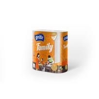 Popieriniai rankšluosčiai Grite Family Paper Towel 14.94m 2pcs White