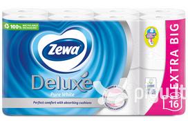 Tualetinis popierius ZEWA Deluxe Pure White, 3 sluoksniai, 16 ritinėliai