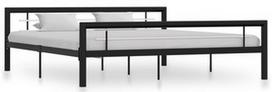 Lova VLX Metal 284555, balta/juoda, 212x187.5 cm, su grotelėmis