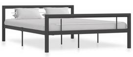 Lova VLX Metal 284560, balta/pilka, 212x167.5 cm, su grotelėmis