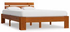 Lova VLX Solid Pinewood 283180, ruda, 213x125 cm, su grotelėmis