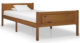 Lova VLX Bed Frame 322111, ruda, 206x106 cm, su grotelėmis