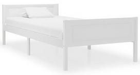 Lova VLX Solid Pinewood 322103, balta, 206x96 cm, su grotelėmis
