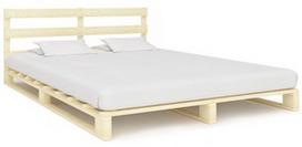 Lova VLX Solid Pinewood 285246, medžio, 200x180 cm, su grotelėmis