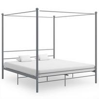 Lova VLX Metal 325071, pilka, 208x206 cm, su grotelėmis