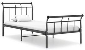 Lova VLX Metal 325033, juoda, 208x106 cm, su grotelėmis