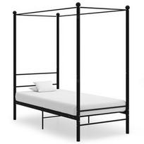 Lova VLX Metal 325054, juoda, 208x106 cm, su grotelėmis