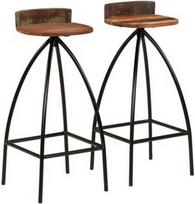 Baro kėdė VLX Wood 245264, ruda/juoda, 2 vnt.