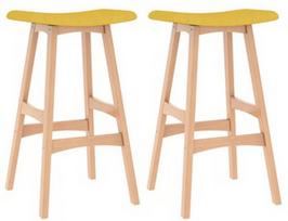 Baro kėdė VLX Bar Chairs 289394, geltona, 2 vnt.