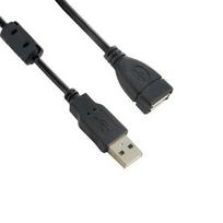 usb extension cable - 4World USB Extension Cable A Male To A Female Ferrite 5m Black - 1 nuotrauka