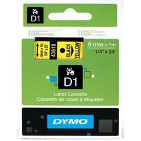 Dymo Juostelė D1 43618 6mm x 7m juodas ant geltonos
