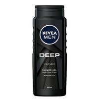 Nivea Men Deep Clean dušo želė kūnui, veidui ir plaukams 500ml