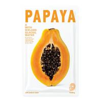 Blue Dot Mask A With Iceland Glacial Water glotninanti lakštinė veido kaukė Papaya 20g