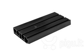 Lubinis karnizas dvigubas PVC bėgelis, 250 cm, Juoda