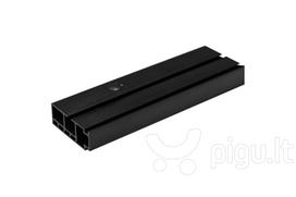 Lubinis karnizas viengubas PVC bėgelis, 150 cm, juodas