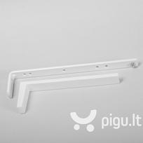 Sieninis laikiklis su plastikiniu uždengimu Nr. 197 19,7cm, metalinis "U", "A", "D", "DS" profiliams, baltas