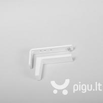 Sieninis laikiklis Nr. 87 8,7cm, metalinis "U", "A", "D", "DS" profiliams, su plastikiniu uždengimu, baltas