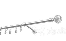 Viengubas karnizas 19mm OLIMP, 250 cm, matinio chromo
