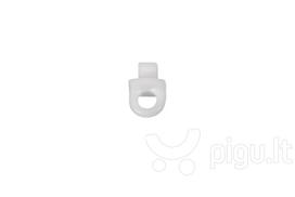 Plastikinė slankiojanti kilputė "TWIST", įstatoma-pasukama kabliukui ir met. segtukui aliuminio profiliams "U-PROFILIS", "D-PROFILIS", "ASPEN -PROFILIS", "UNIVERSAL-PROFILIS", baltos sp., 30 vnt