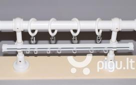 Bėgelis karnizui Ø28mm baltos sp., 120 cm