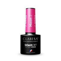 Claresa Soak Off UV/LED Neon hibridinis nagų lakas 2 5g