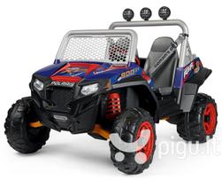 Dvivietis vaikiškas elektrinis visureigis Peg Perego Polaris RZR 900 XP 24V, mėlynas