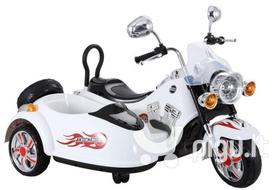 Elektrinis motociklas su lopšiu SX138, baltas