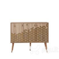 Komoda Kalune Design 863 (VII), 120 cm, ąžuolo spalvos/šviesiai geltona