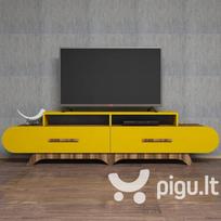 TV staliukas Kalune Design 845, 205 cm, rudas/geltonas
