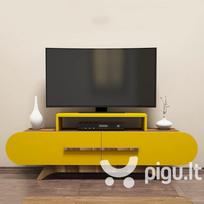 TV staliukas Kalune Design 845, 145 cm, rudas/geltonas