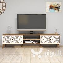 TV staliukas Kalune Design 845,180 cm, rudas/baltas