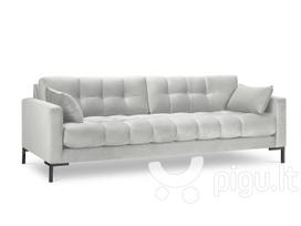 Sofa Micadoni Home Mamaia 4S, pilka/juodos spalvos