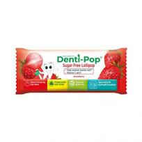  DENTI-POP ledinukas su vitaminais C ir D, braškių skonio, 1 vnt.