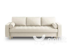 Trivietė sofa Milo Casa Santo 1, šviesios smėlio/aukso spalvos