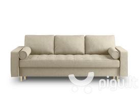 Trivietė sofa Milo Casa Santo 2, smėlio/aukso spalvos
