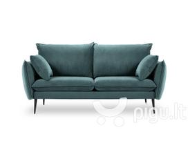 Dvivietė aksominė sofa Milo Casa Elio, žalia/juoda