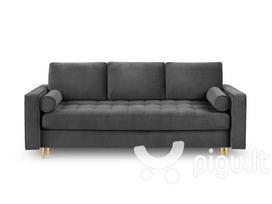 Sofa Milo Casa Santo, tamsiai pilka/auksinės spalvos