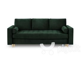 Sofa Milo Casa Santo, tamsiai žalia/auksinės spalvos